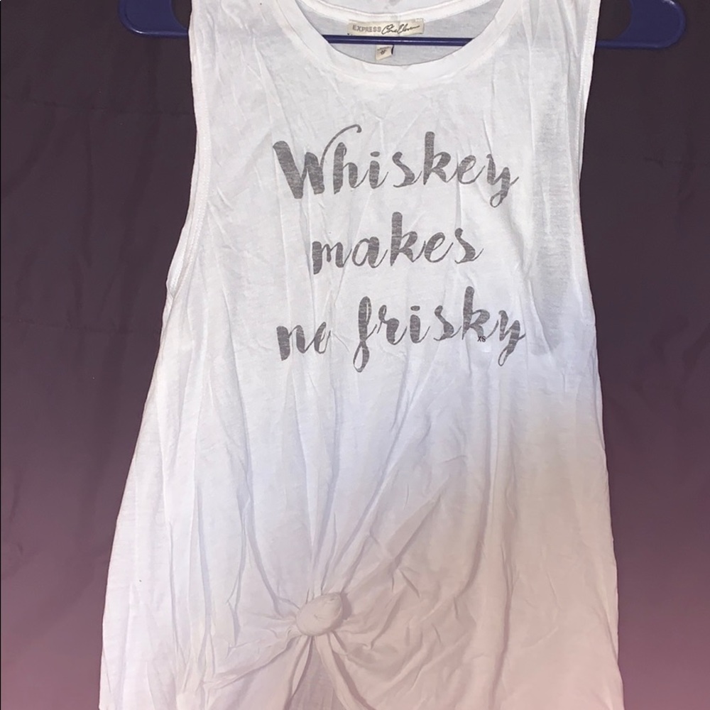 Whiskey makes me frisky graphic tank
